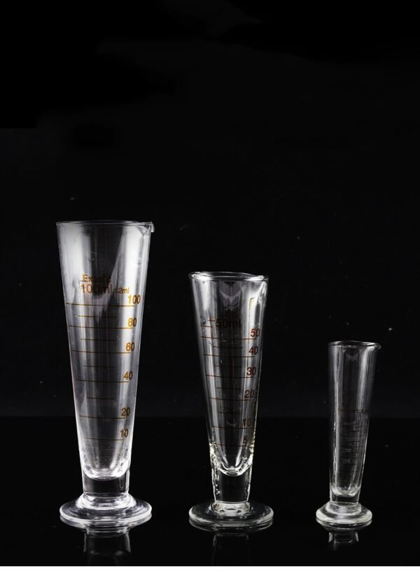 Triangle measuring cup - cone glass bottle 5 ml10ml25ml50ml100ml500ml - 2000 ml jar, such as triangle flask