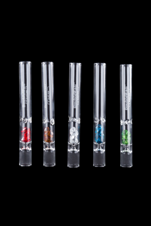 High transparent straight tube color diamond series glass smoke pipe suction nozzle of various sizes