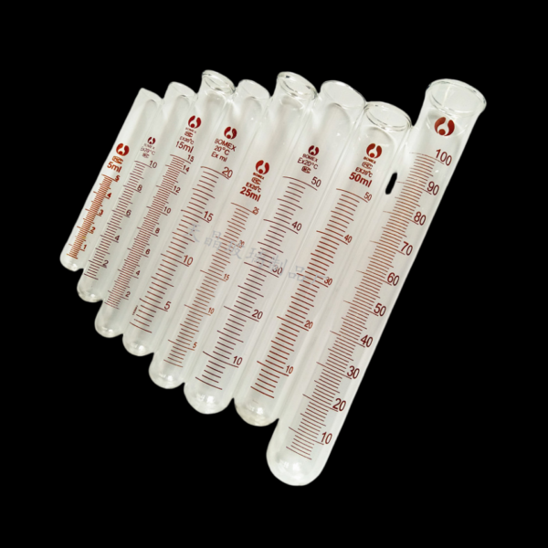 Glass test tube ground round bottom test tube standard test tube 5-10-15-20-25-50-100ml with scale