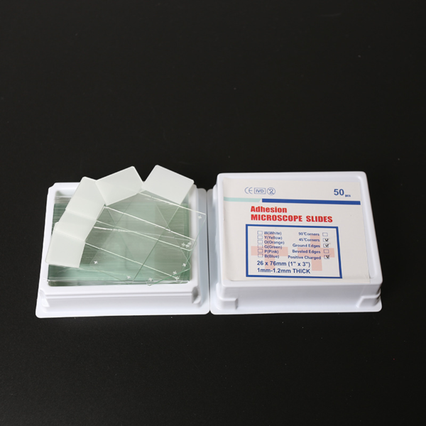 Microscope slide custom adhesive slide slip resistant slide Positive charge pathological slide single side spray coating process