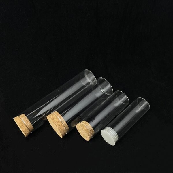 Laboratory scientific research glass instrument - high borosilicate - low borosilicate transparent flat flat glass test tube can be configured with a stopper φ10-40mm, highly customizable