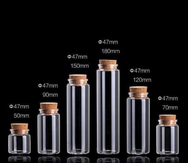 High borosilicate glass bottle with cork series-1