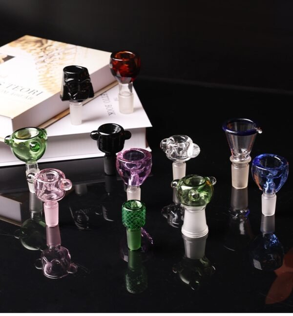 Colored glass water pipe pot holder personality small transparent custom