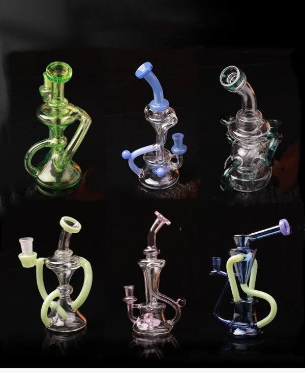 Transparent glass hookah rotary oil collector accessories arts and crafts